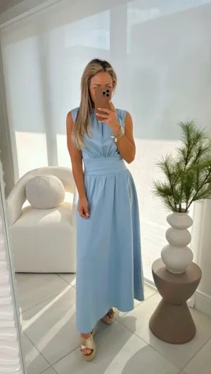 1094 Mock neck top and midi skirt set