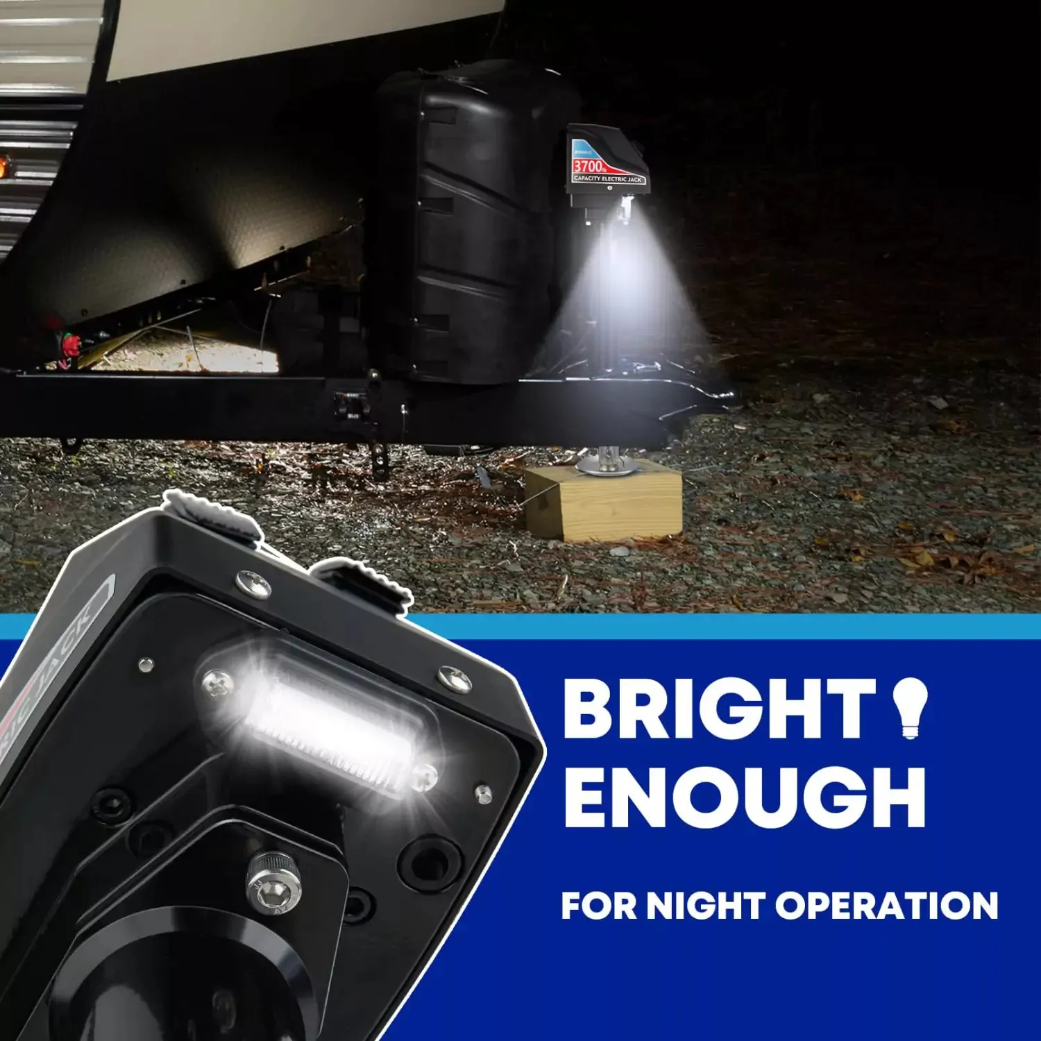 12V Electric Trailer Jack 3700lbs
