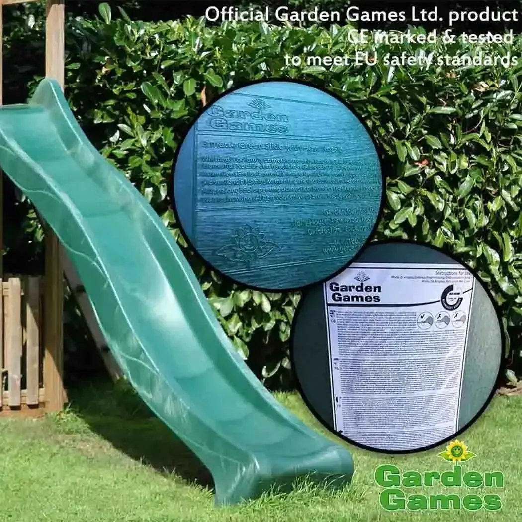 3m Green Children's Water Slide for Climbing Frames