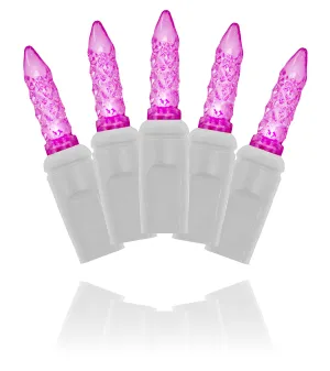 70 Pink M5 LED Icicle Lights