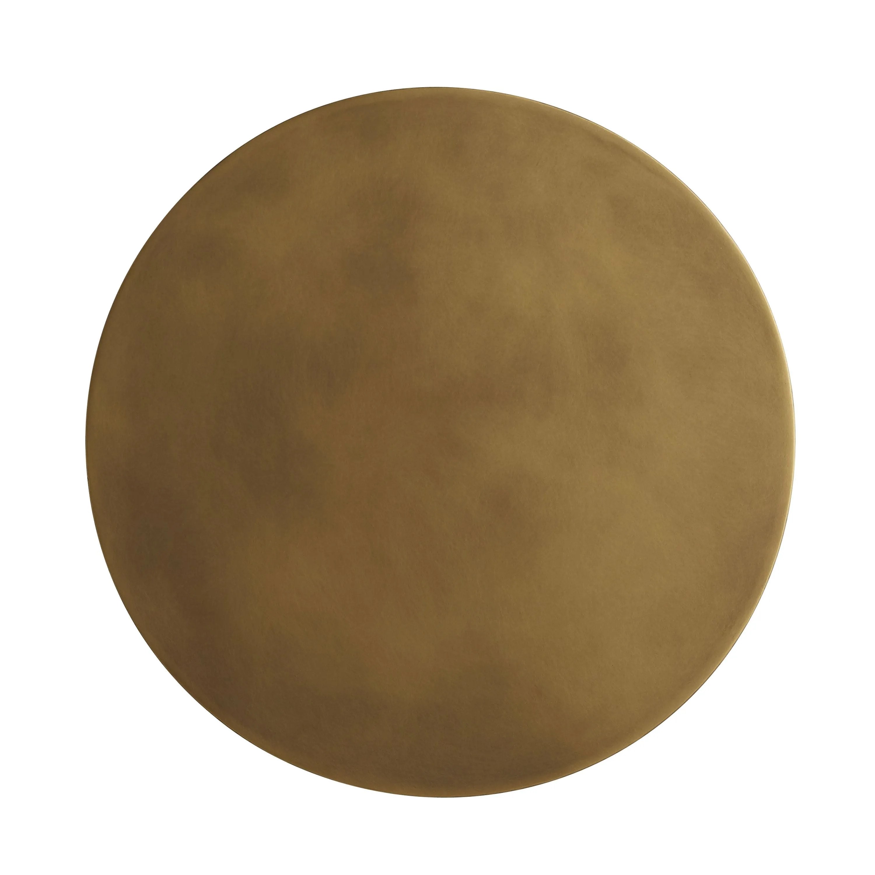 Addison Large Accent Table- Brass and Leather