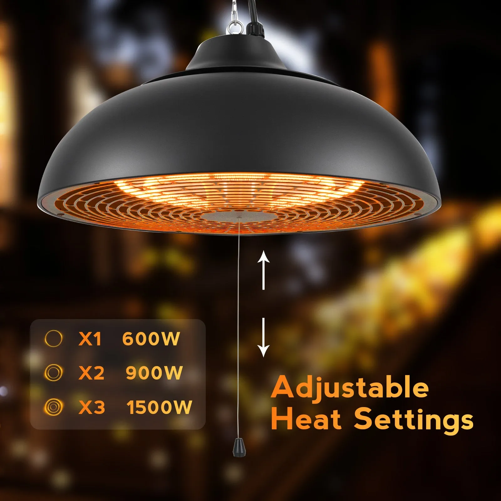 Advwin Outdoor Electric Patio Heater 1500W
