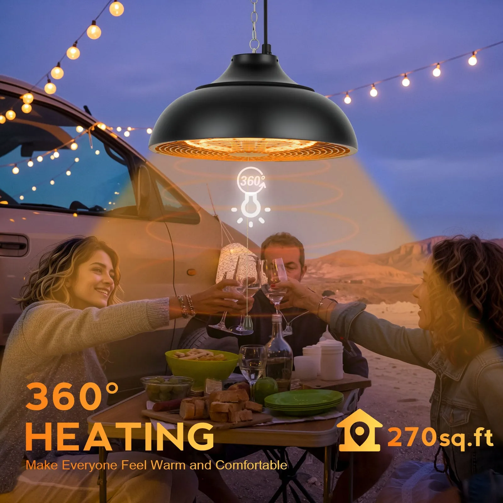 Advwin Outdoor Electric Patio Heater 1500W