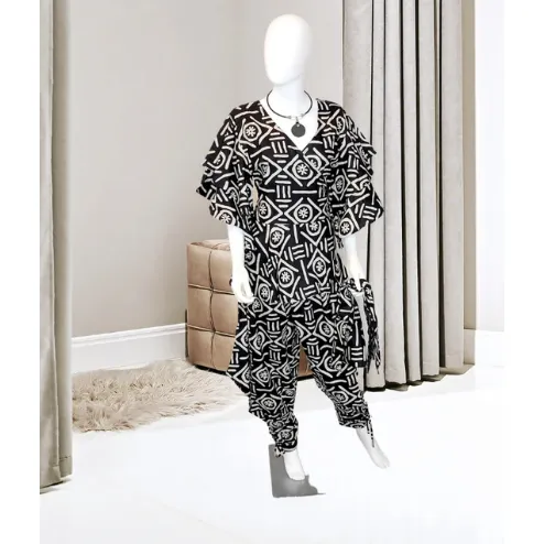 African Print Ankara Style Harem Pants with Sash / Blouse Top Set or Separates