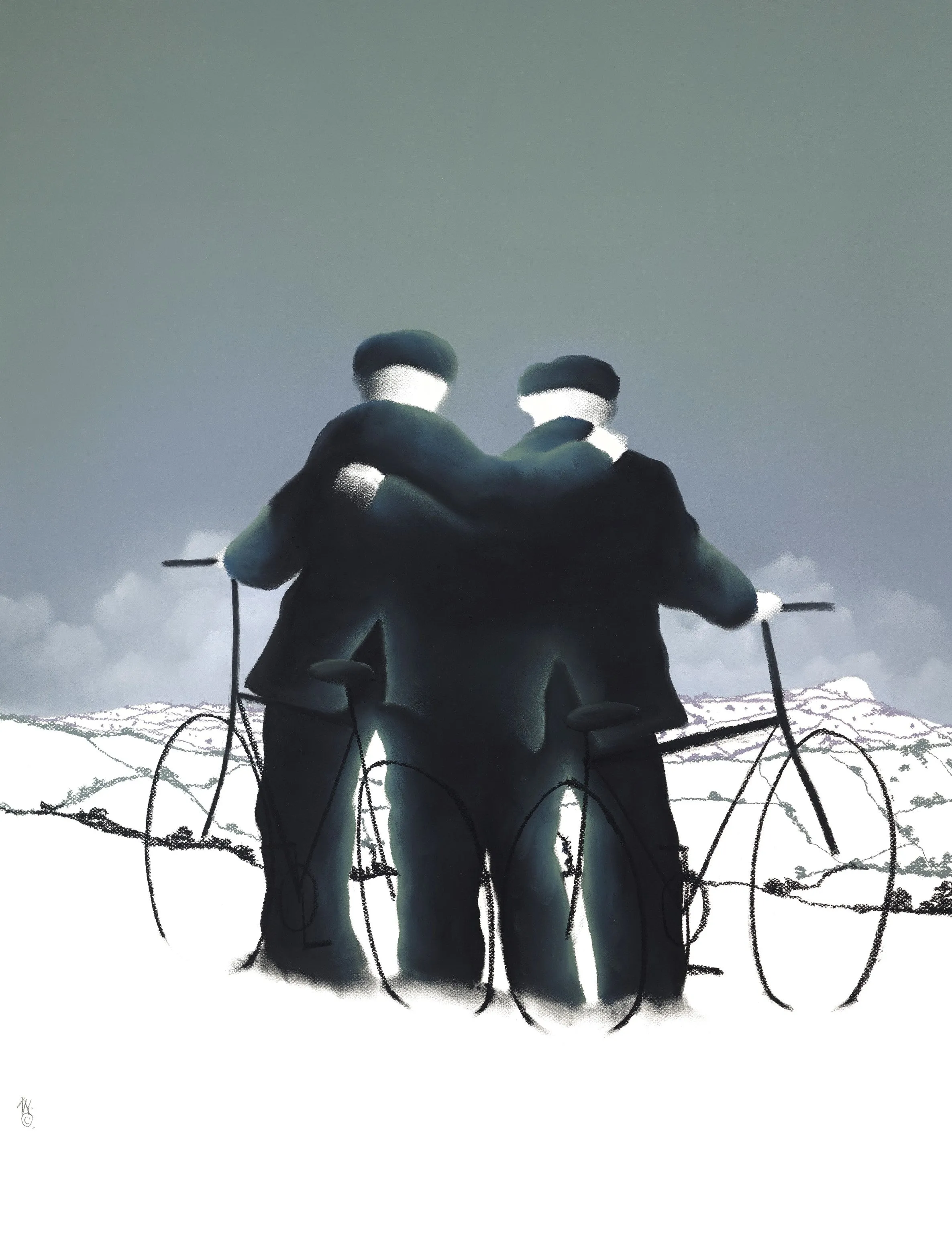 All For One Framed by Mackenzie Thorpe