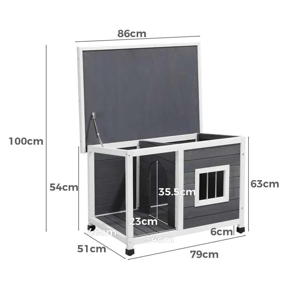 Alopet Dog Kennel House Outdoor Pet Wooden Cage Kennels Indoor Cabin Box Awning