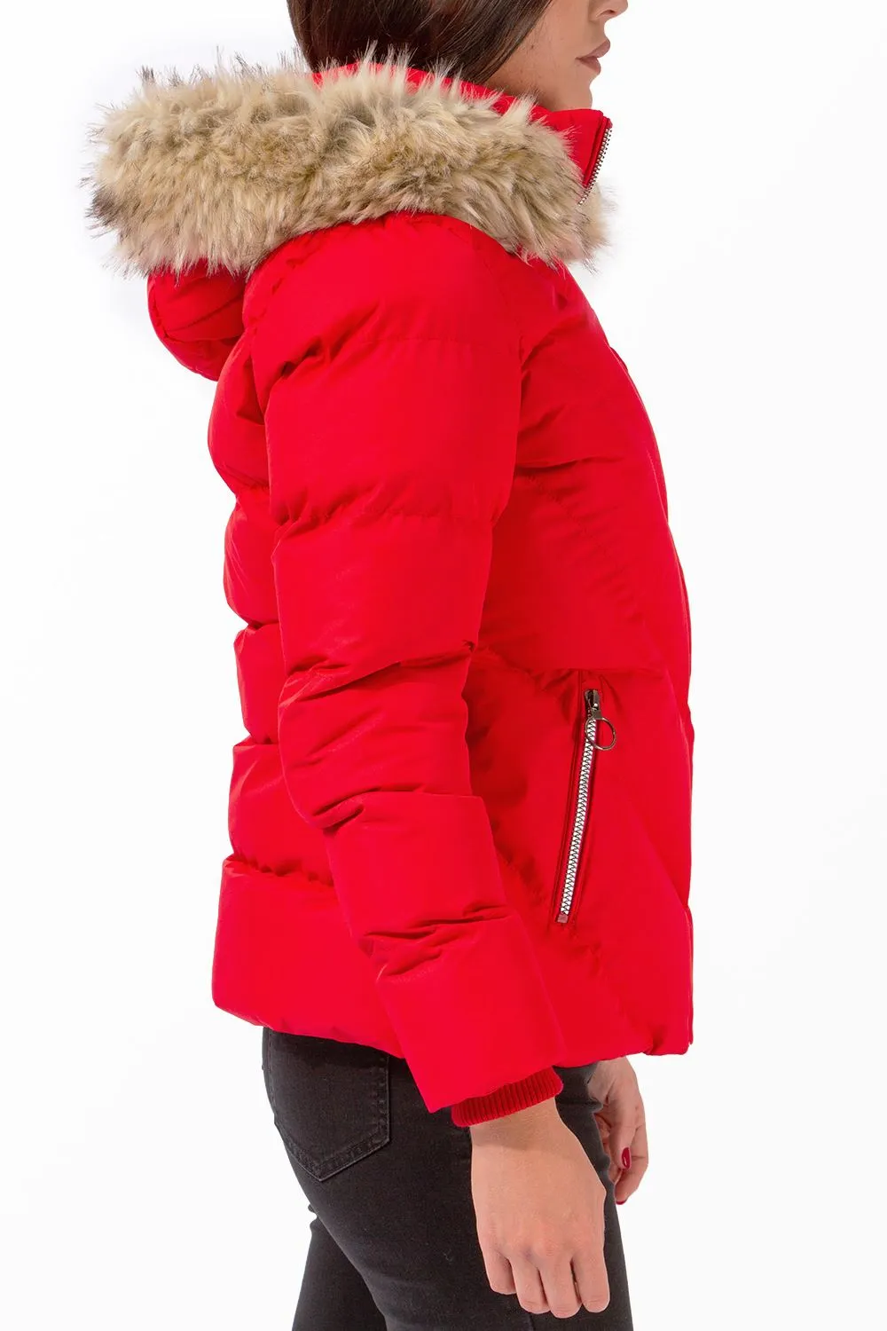 Astoria Faux Fur Trim Padded Jacket