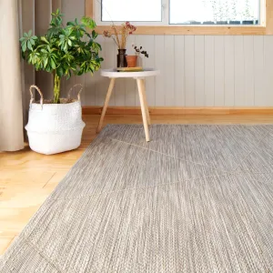 Beige Fractured Flatweave Indoor Outdoor Area Rug