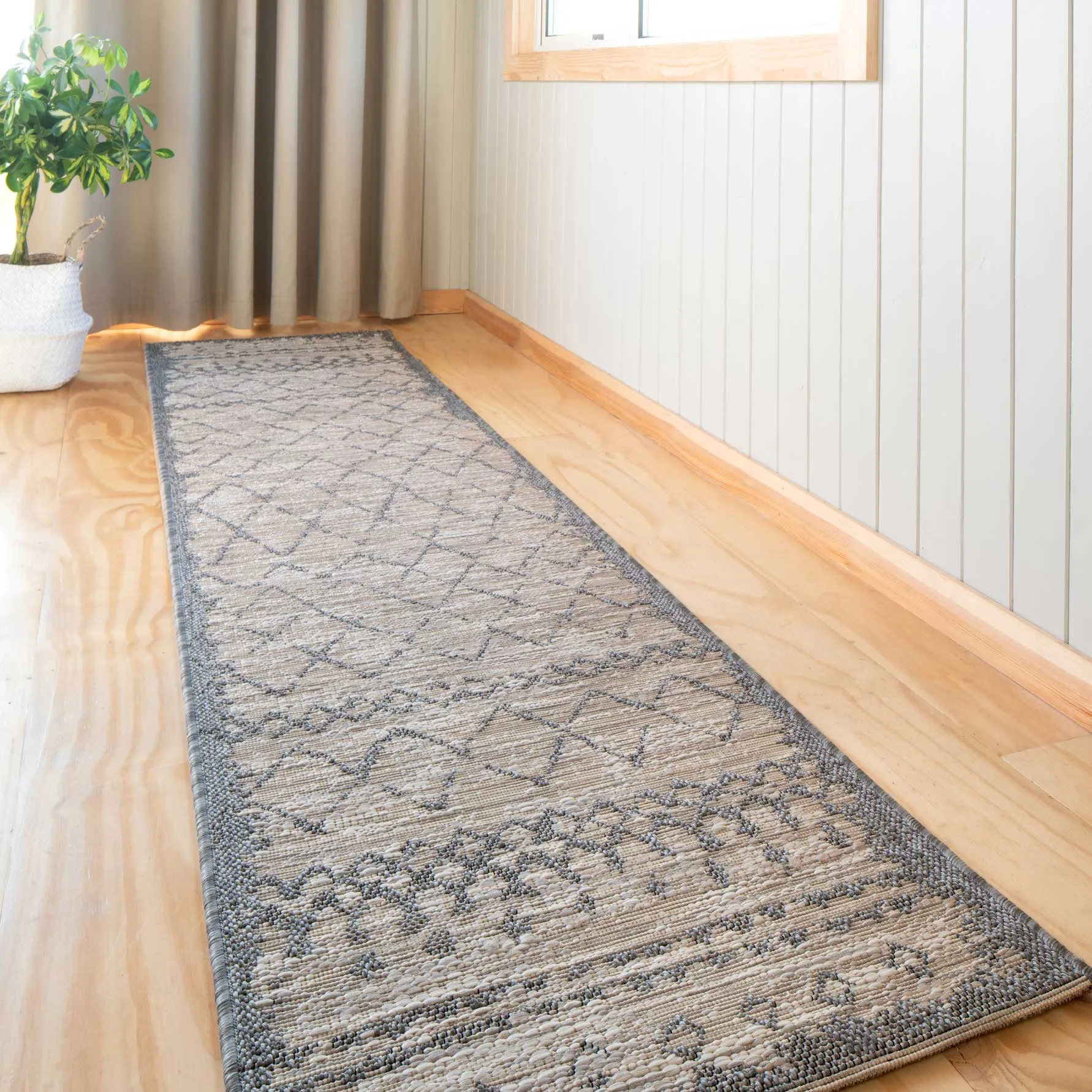 Beige Scandi Textured Flatweave Indoor Outdoor Area Rug - Marazza