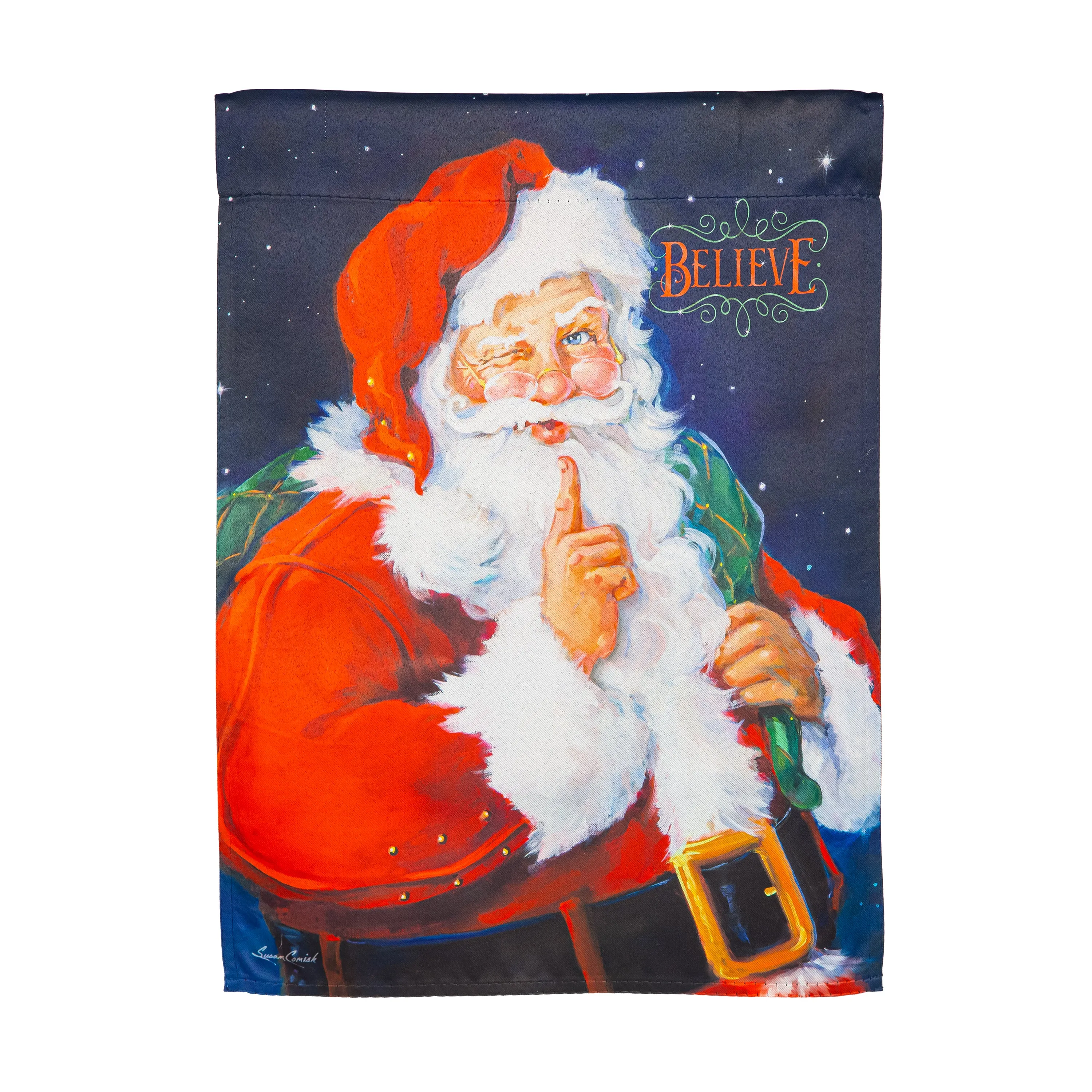 Believe Suede Garden Flag
