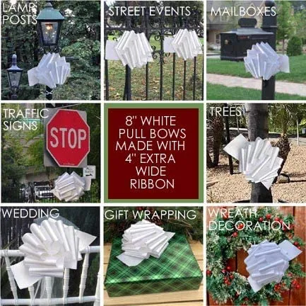 Big White Wedding Gift Bow - 8" Wide