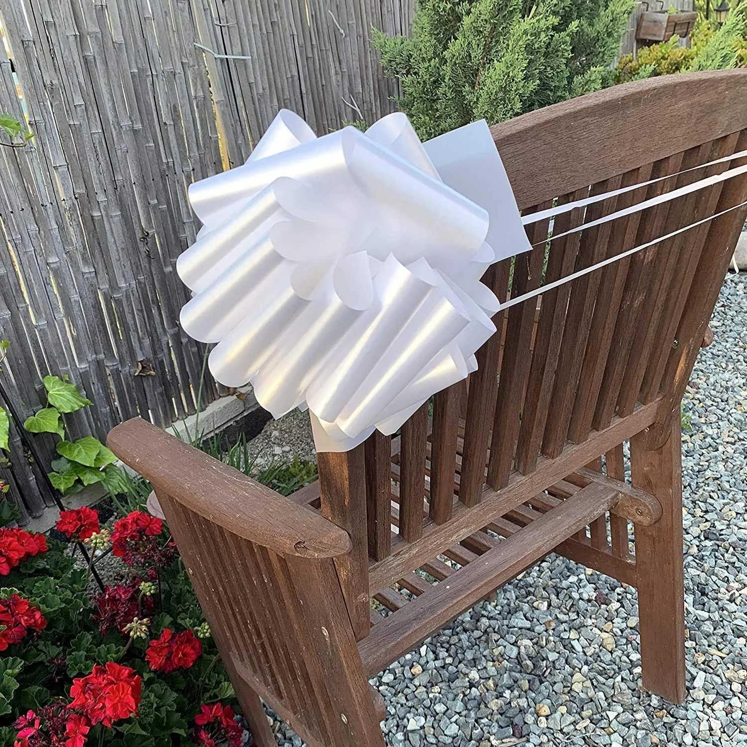 Big White Wedding Gift Bow - 8" Wide