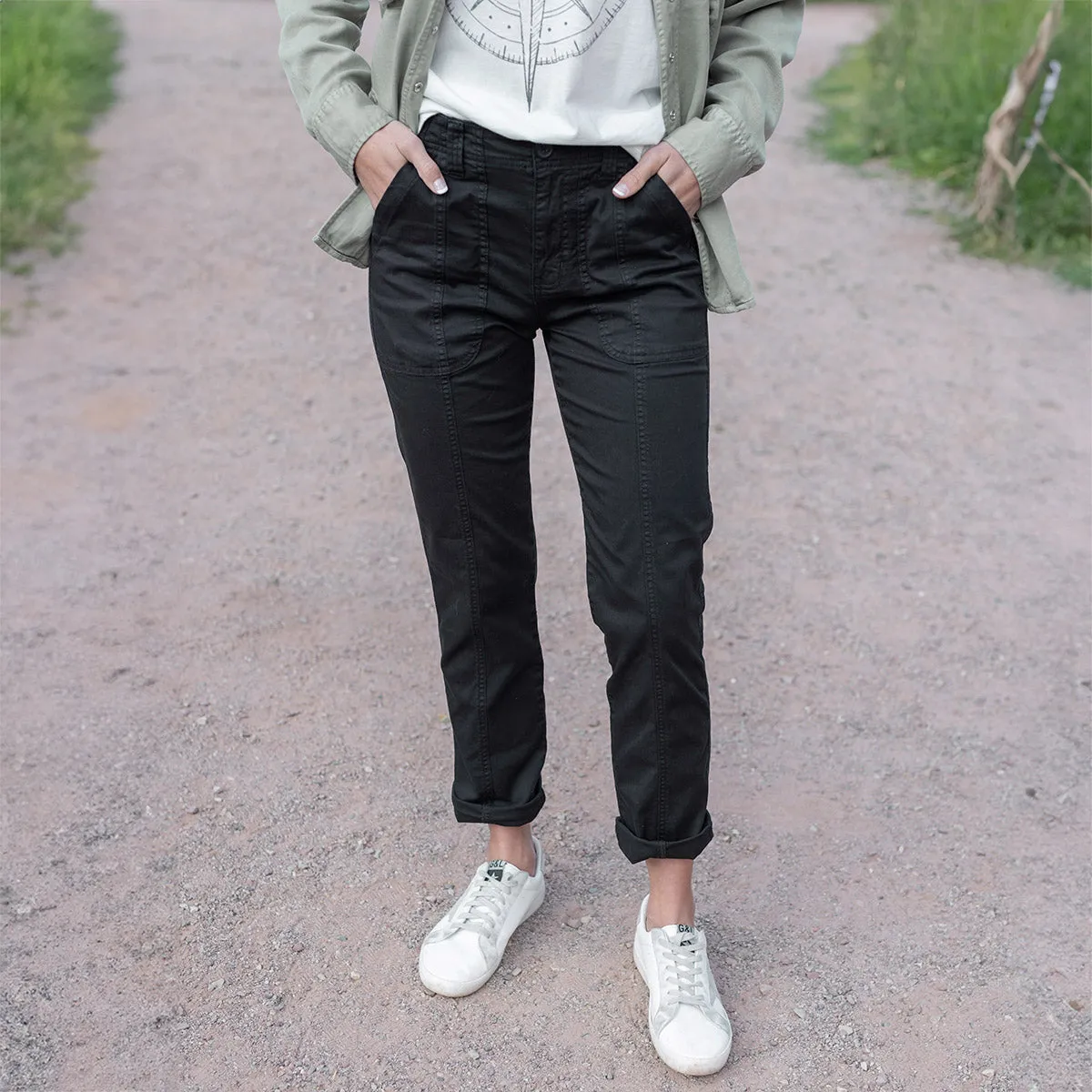 Black Camper Cargo Pants