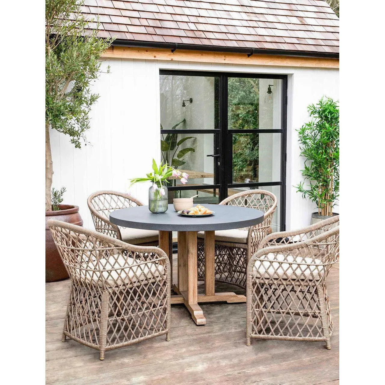Burcot Round Dining Table | Medium | Slate Grey