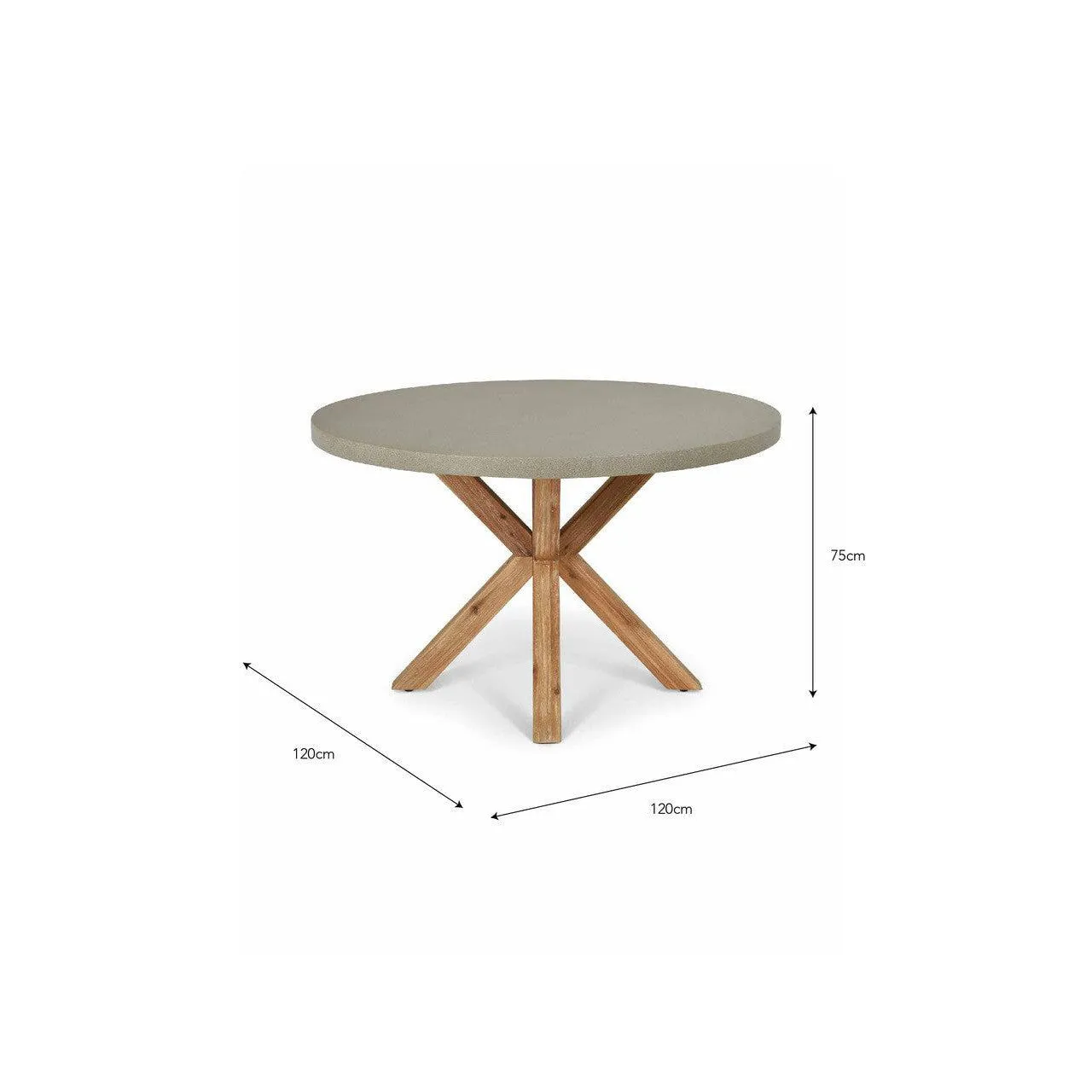 Burford Round Dining Table | 120 cm | Natural