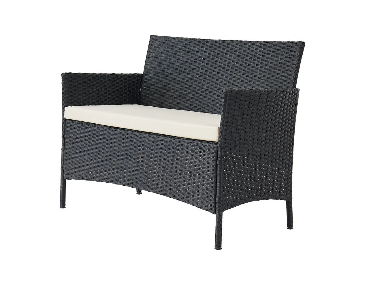 Calla Garden Lounge Dining Set, Black
