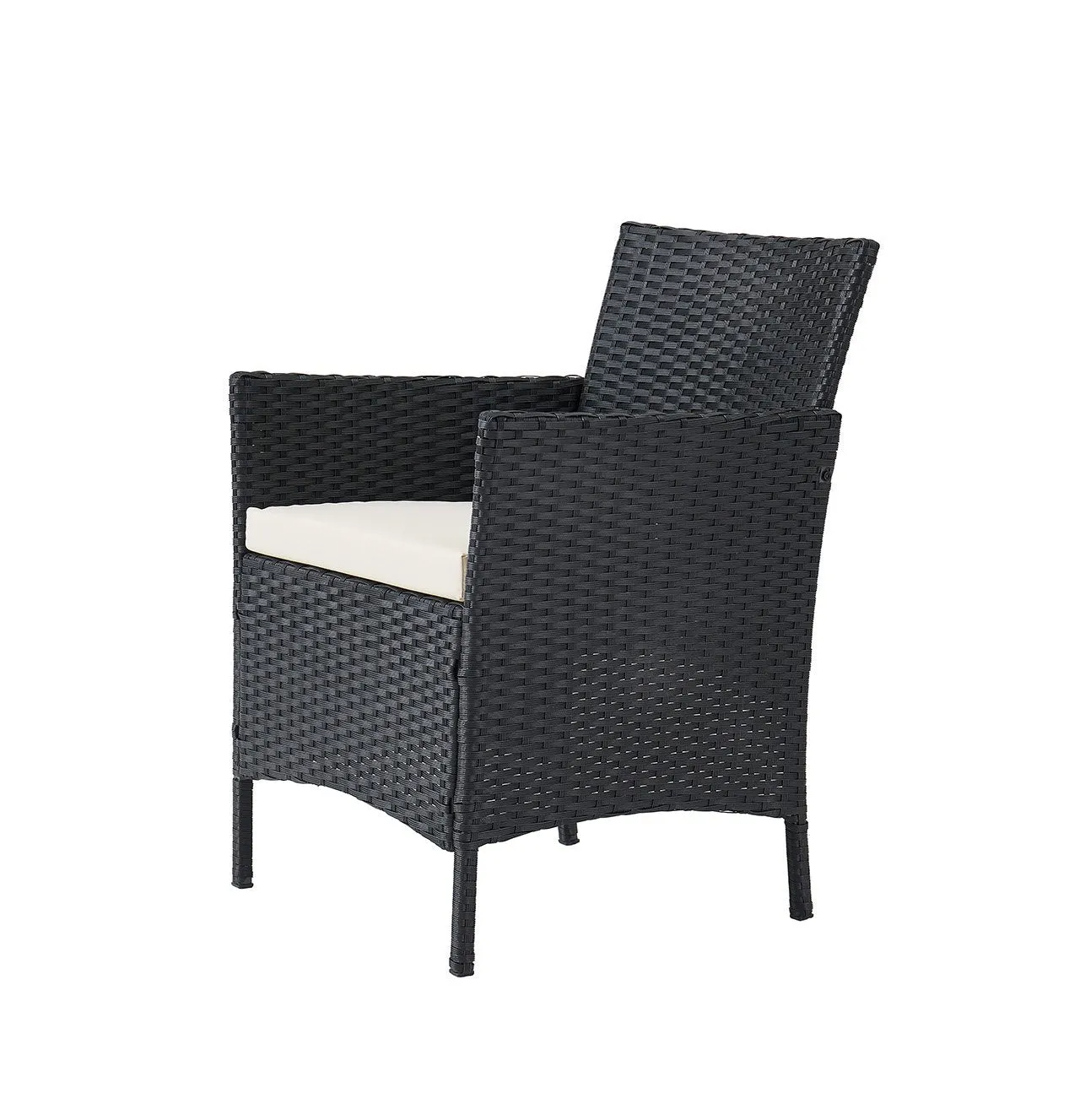 Calla Garden Lounge Dining Set, Black