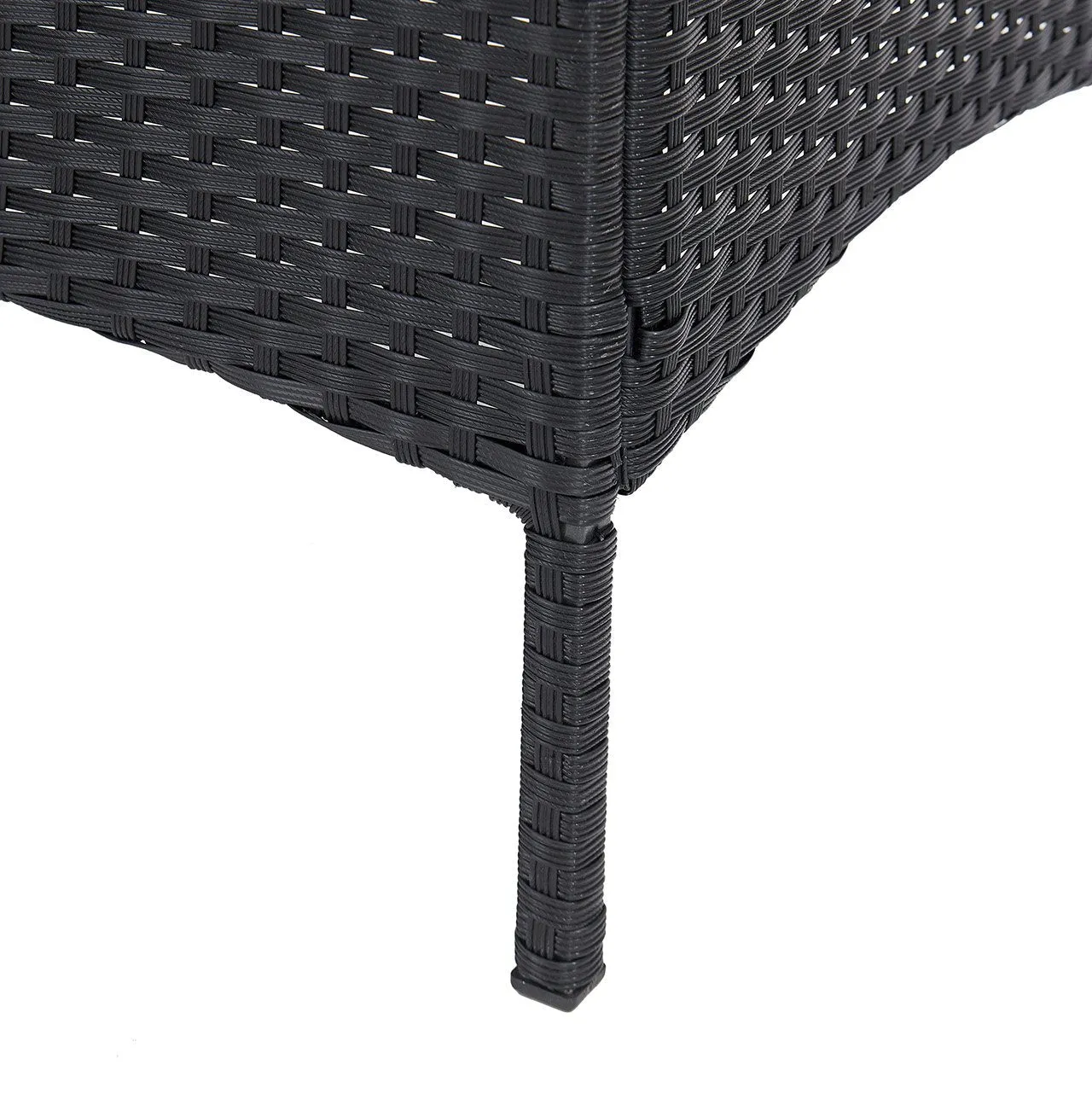 Calla Garden Lounge Dining Set, Black