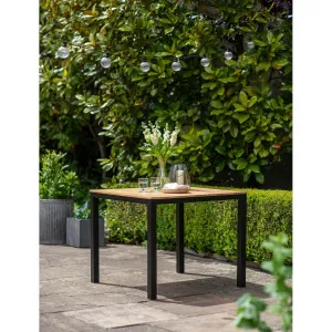 Cambridge Table, Small in Black - Aluminium & Teak