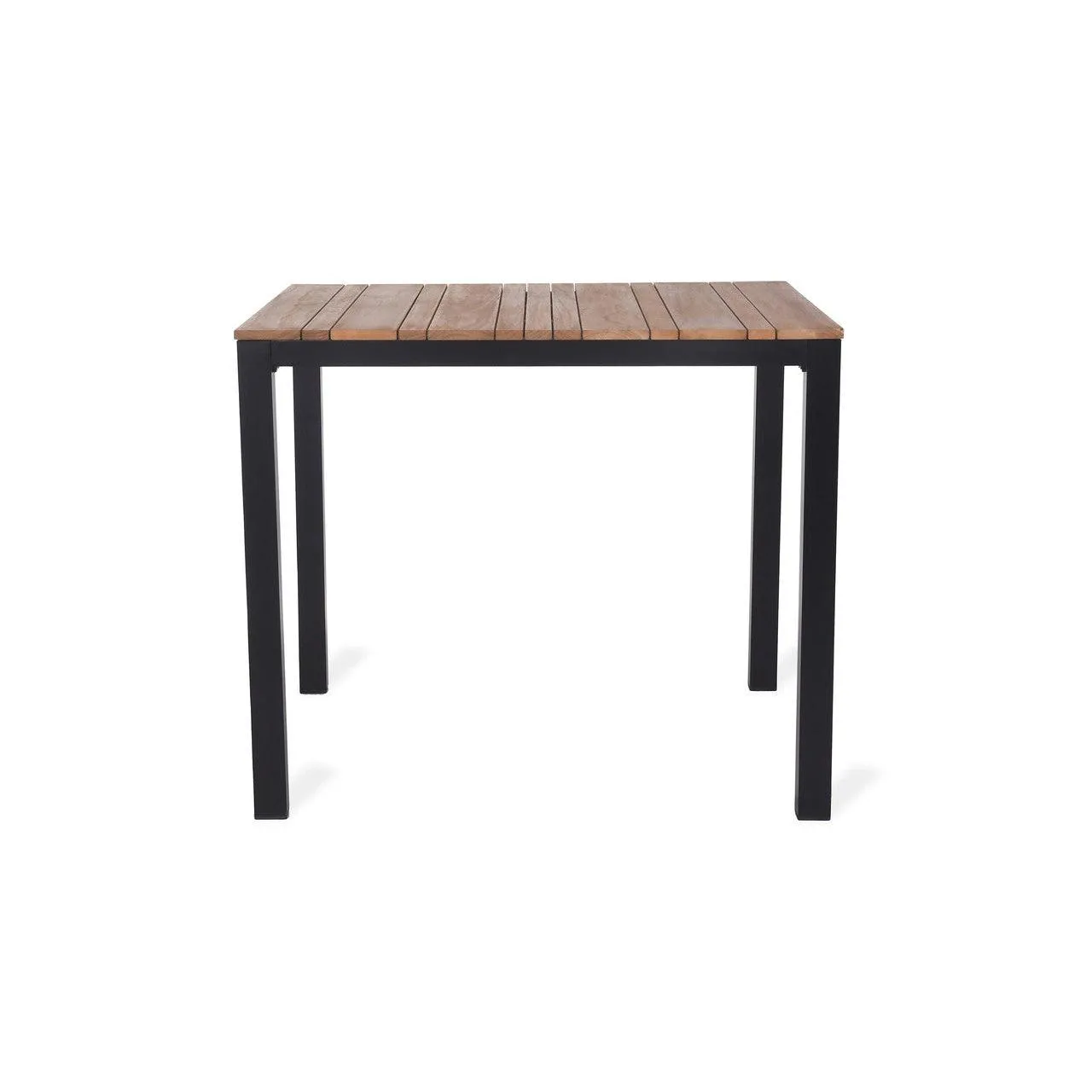 Cambridge Table, Small in Black - Aluminium & Teak
