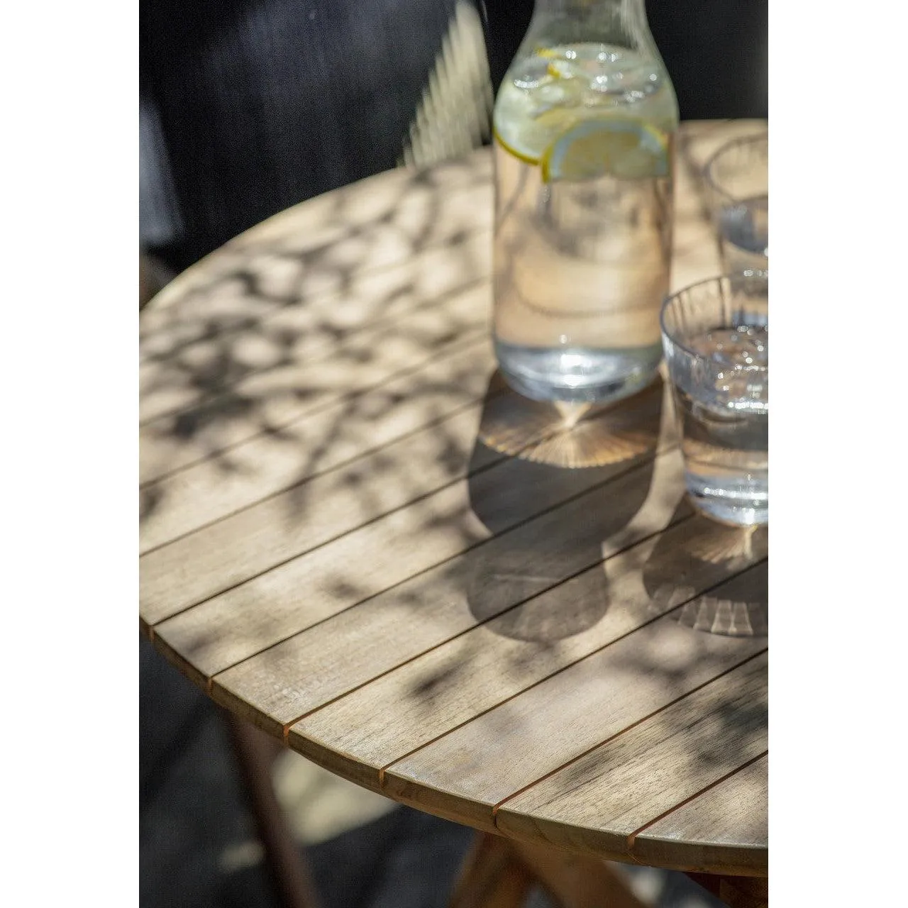 Carrick Table and Chairs Set in Black - Teak and Poly Rope
