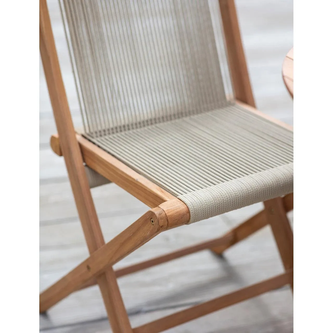 Carrick Table and Chairs Set - Teak and Poly Rope