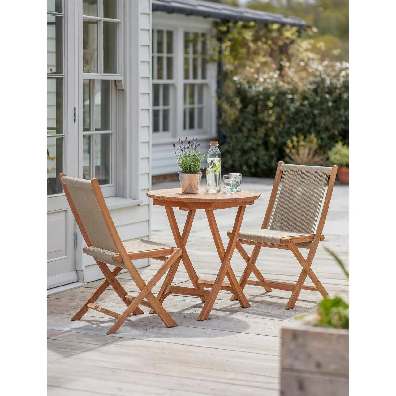 Carrick Table and Chairs Set - Teak and Poly Rope