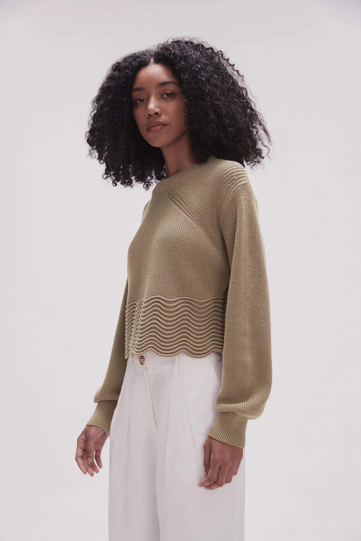 Cordelia Scallop Hem Jumper