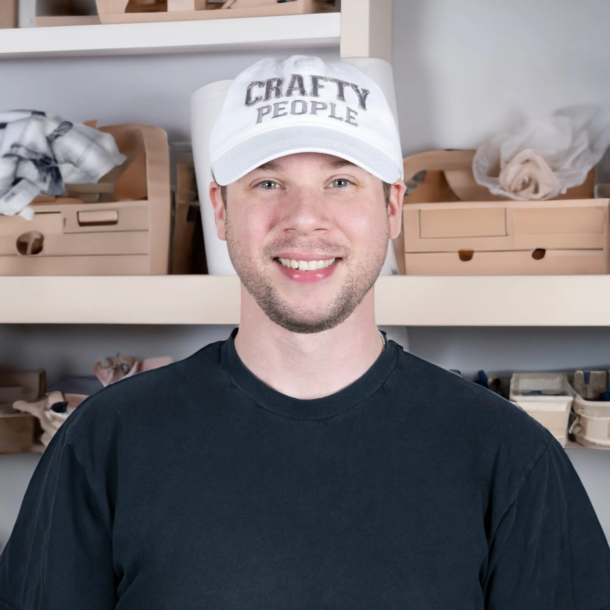 Crafty People White Adjustable Hat