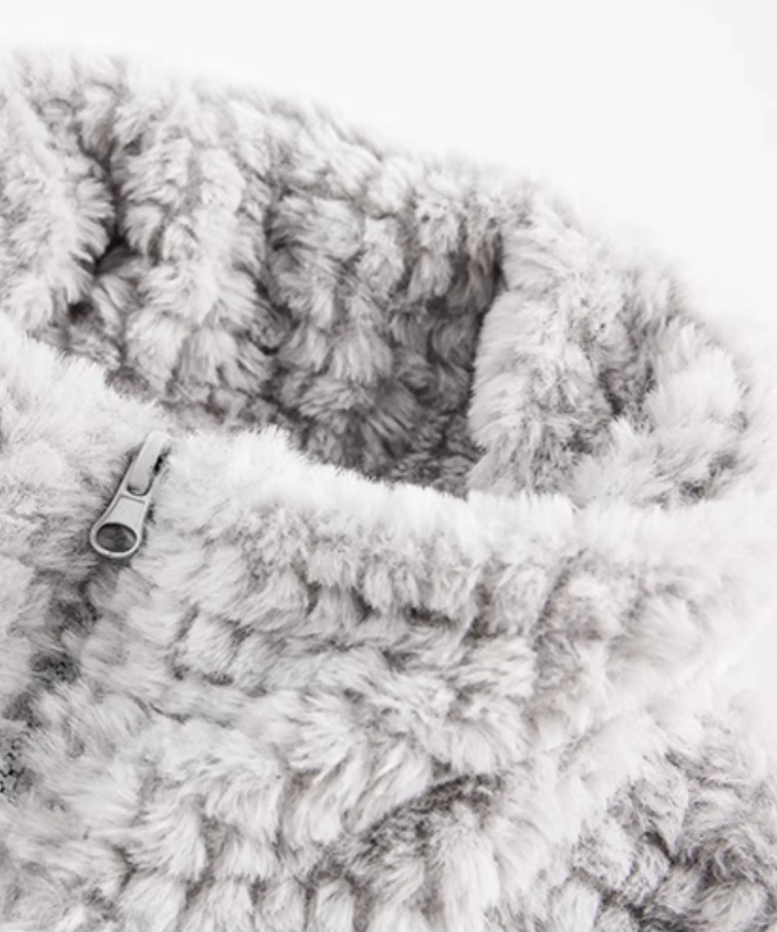 Cross Faux Fur Down Coat