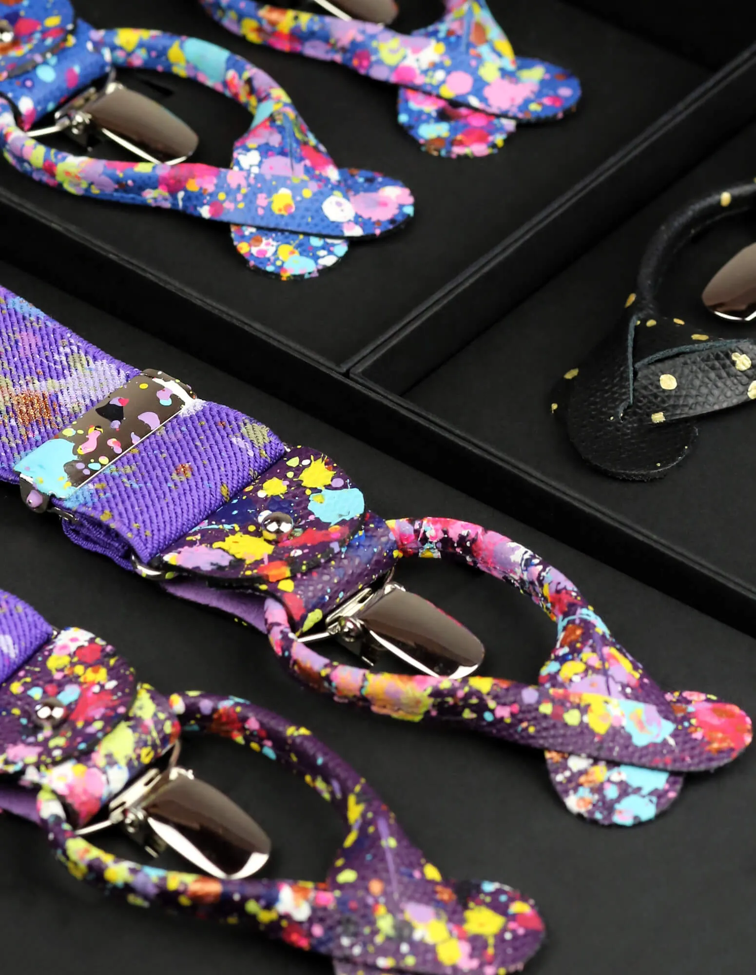 DÉCLIC 'Mamiki Flowers' Painted 35mm 2-in-1 Braces - Royal