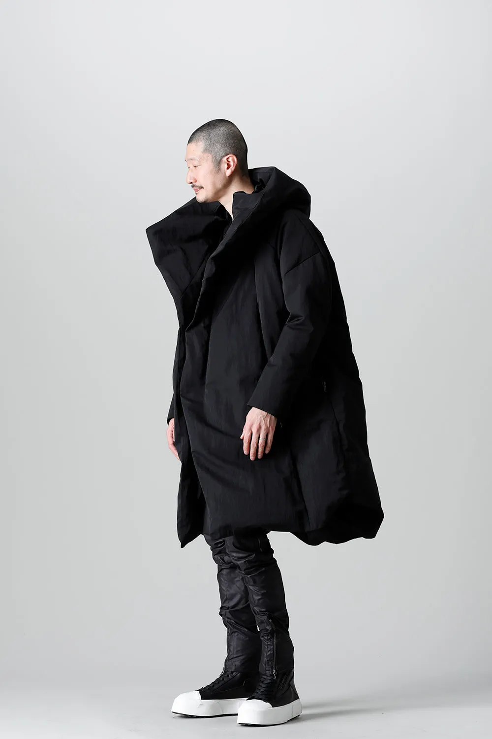 Down Coat Wool Nylon Twill