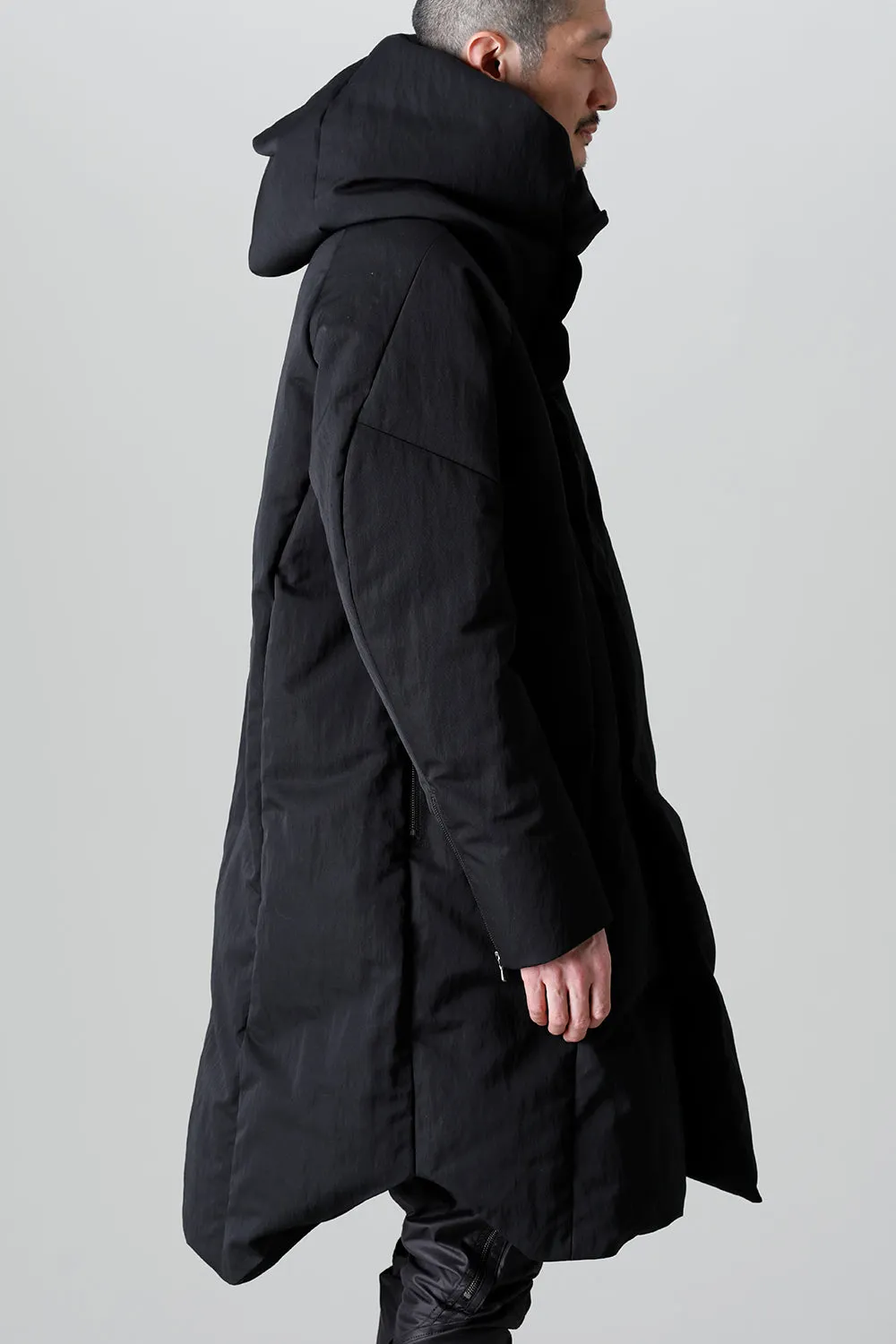 Down Coat Wool Nylon Twill