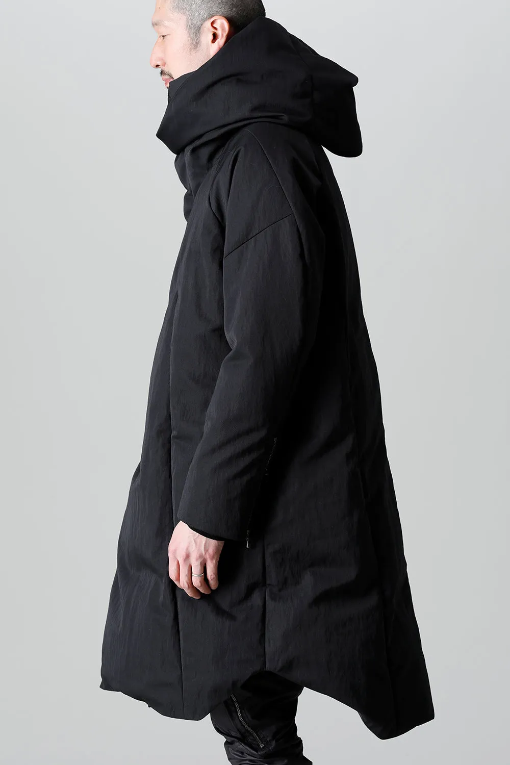 Down Coat Wool Nylon Twill