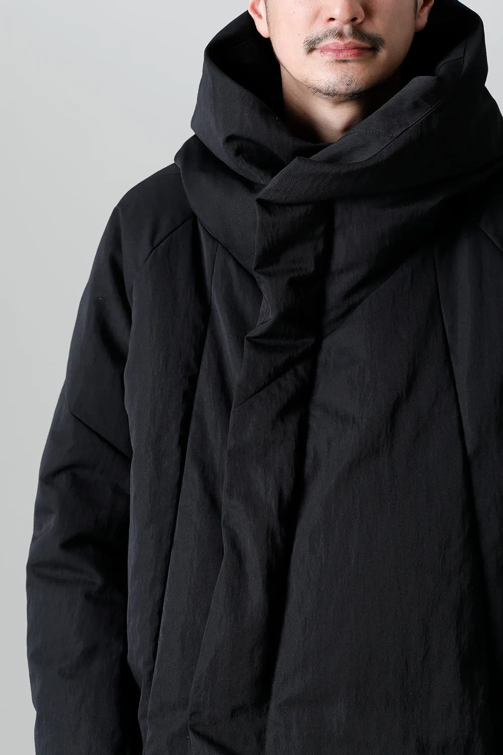 Down Coat Wool Nylon Twill