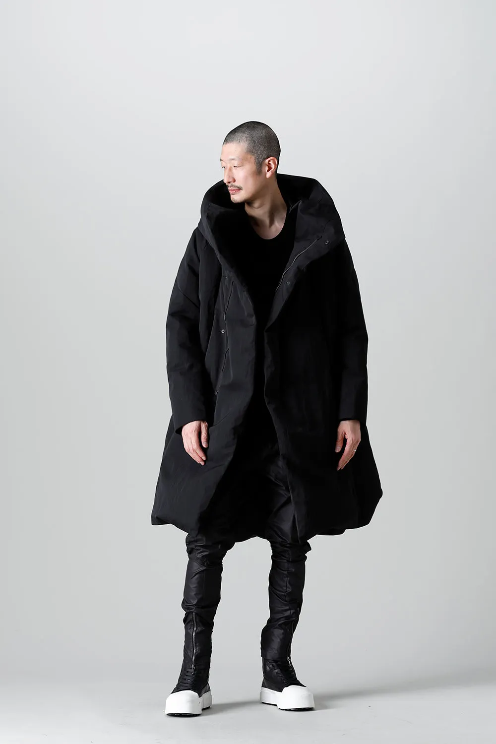 Down Coat Wool Nylon Twill