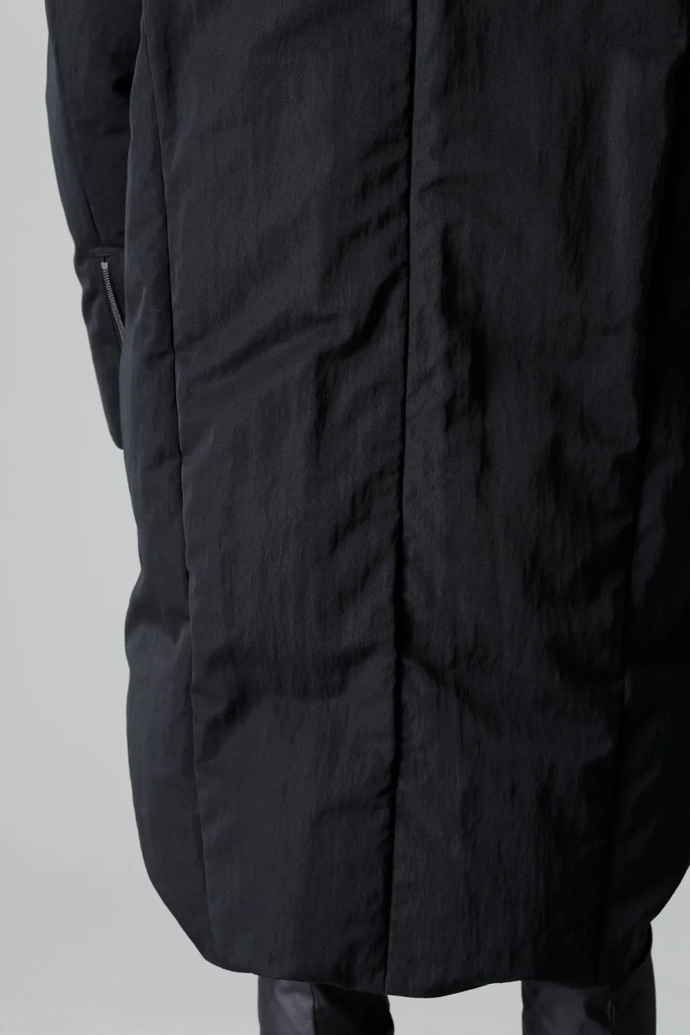 Down Coat Wool Nylon Twill