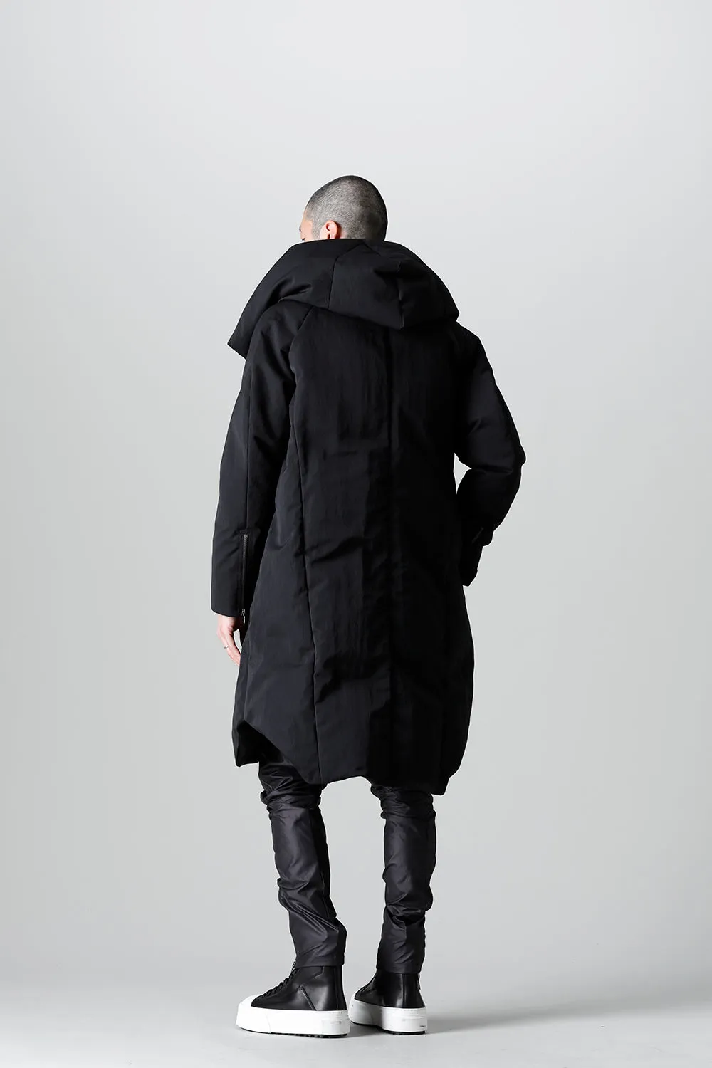 Down Coat Wool Nylon Twill