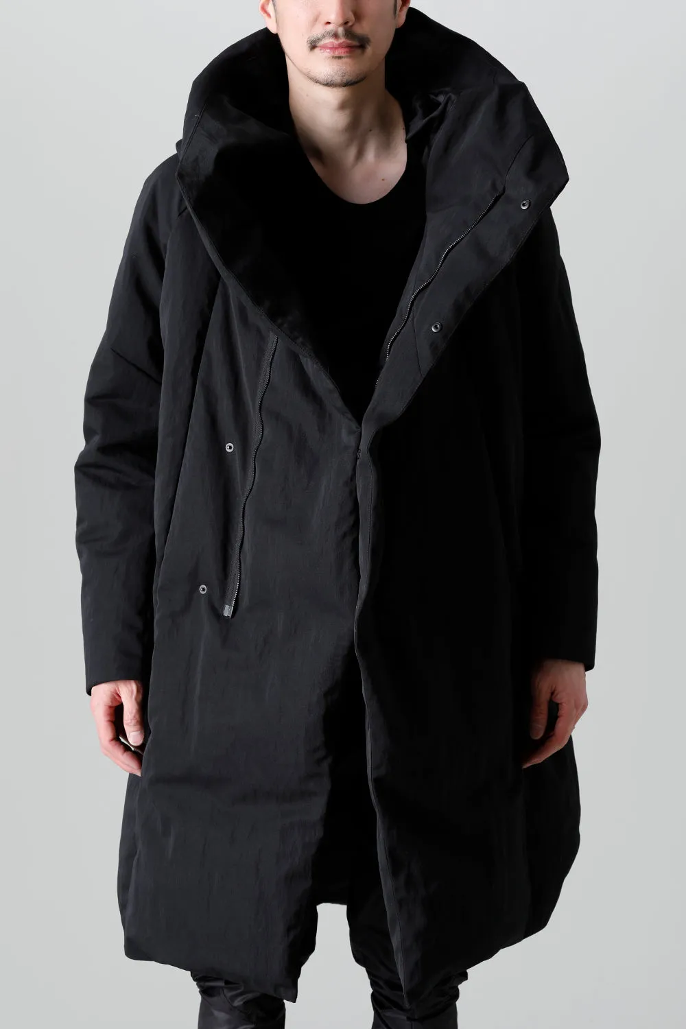 Down Coat Wool Nylon Twill