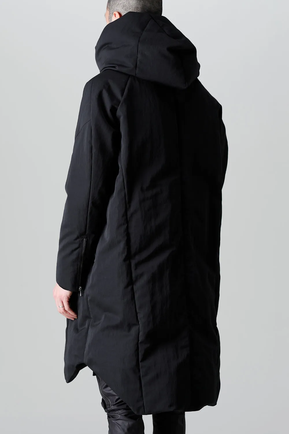 Down Coat Wool Nylon Twill