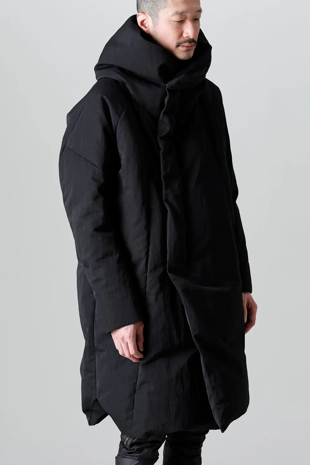 Down Coat Wool Nylon Twill