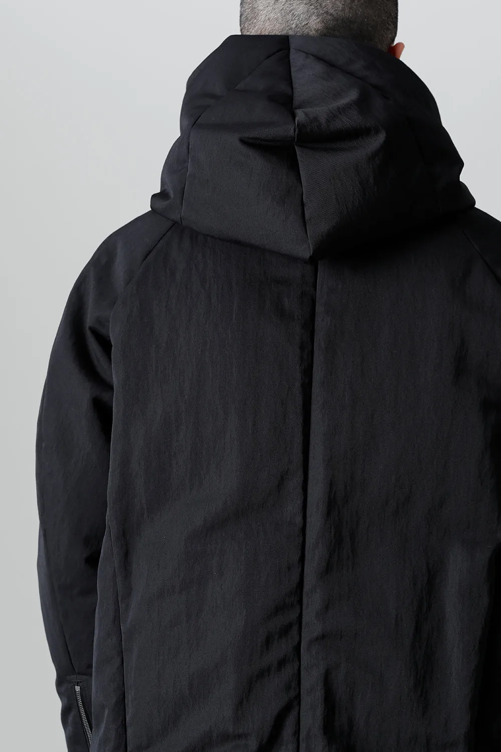 Down Coat Wool Nylon Twill