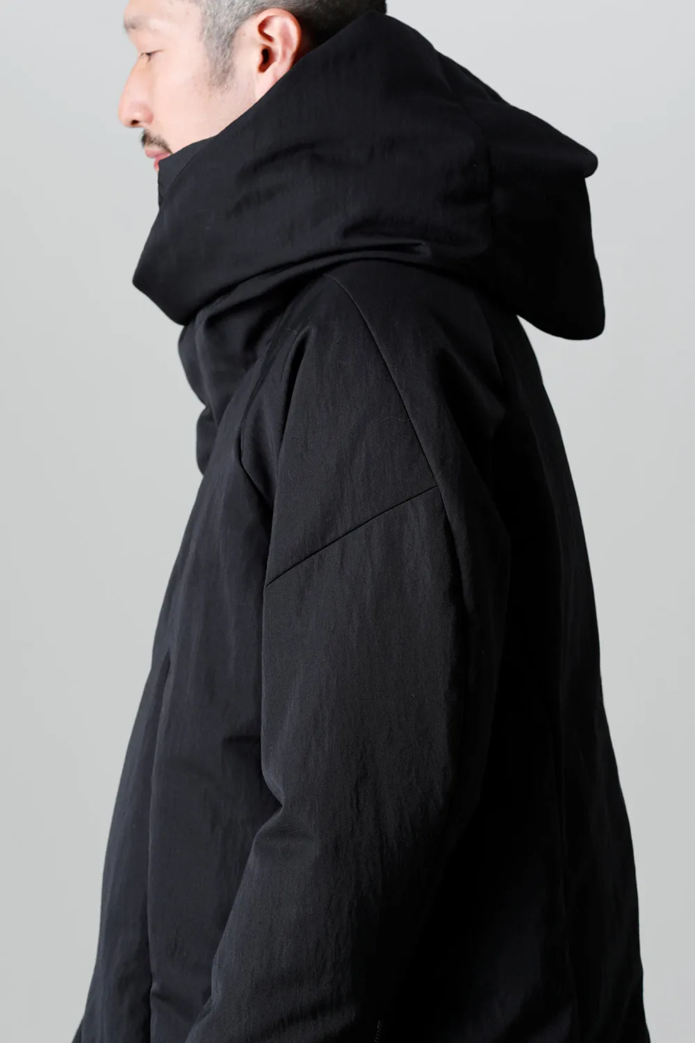 Down Coat Wool Nylon Twill