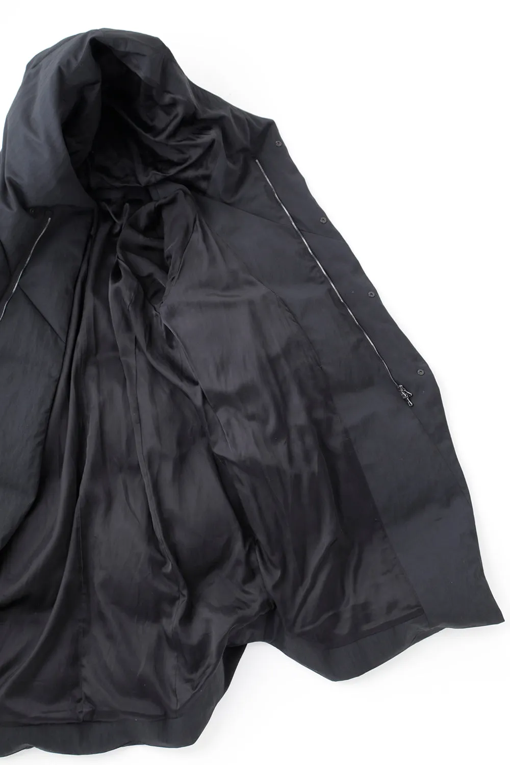Down Coat Wool Nylon Twill