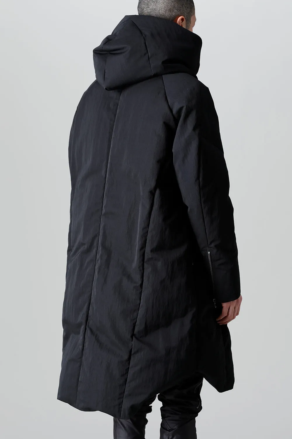 Down Coat Wool Nylon Twill