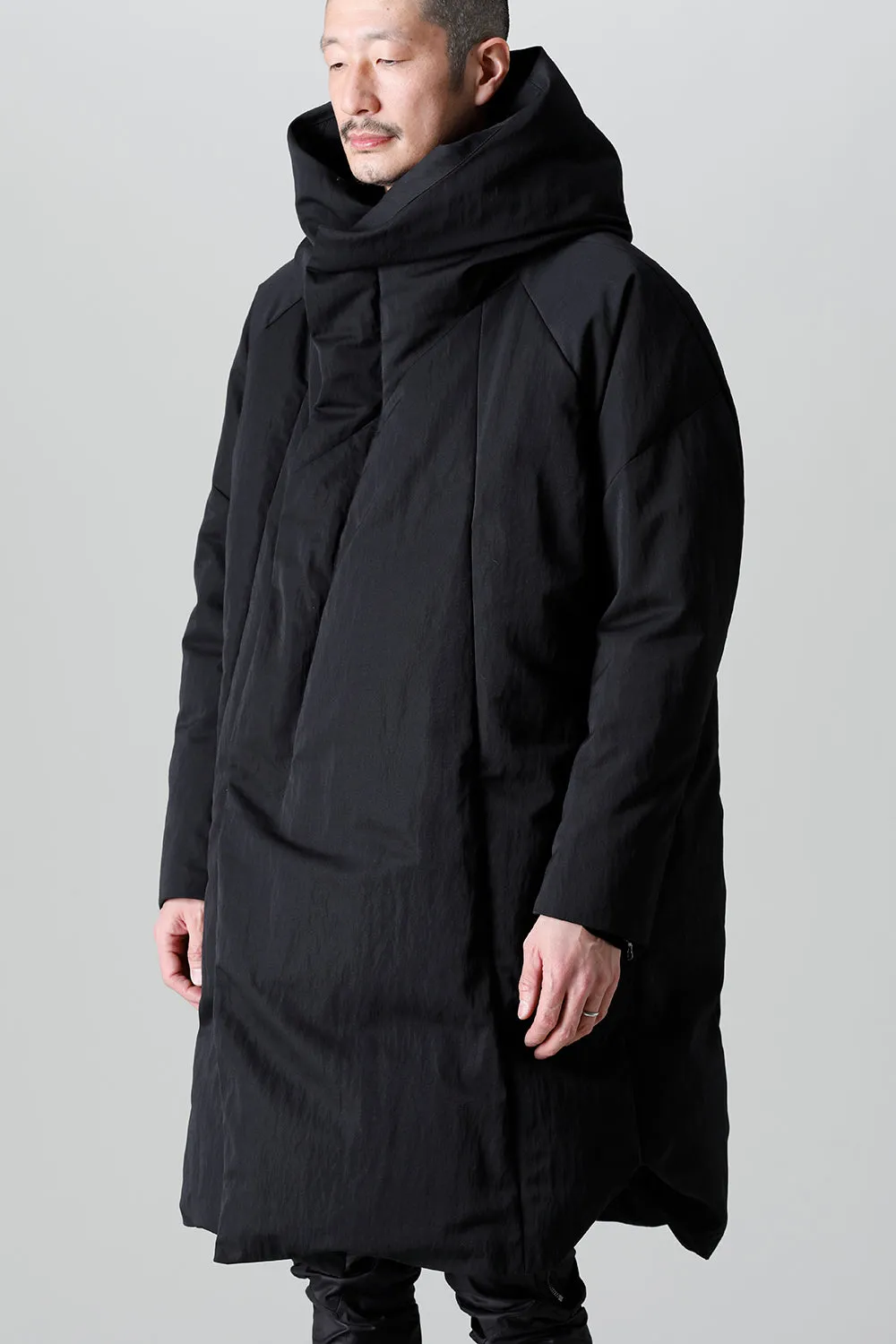 Down Coat Wool Nylon Twill
