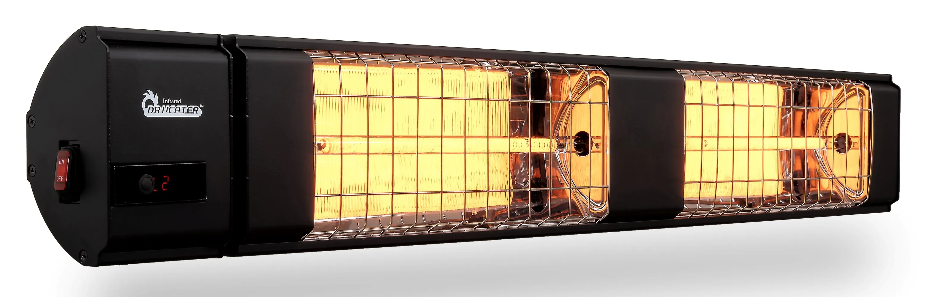 Dr. Infrared Heater DR-239, 10,260 BTU Infrared Heater, Indoor and Outdoor Heater for Patio, Garage, Commercial & Residential, 3000W, 220-240V with Remote, Black