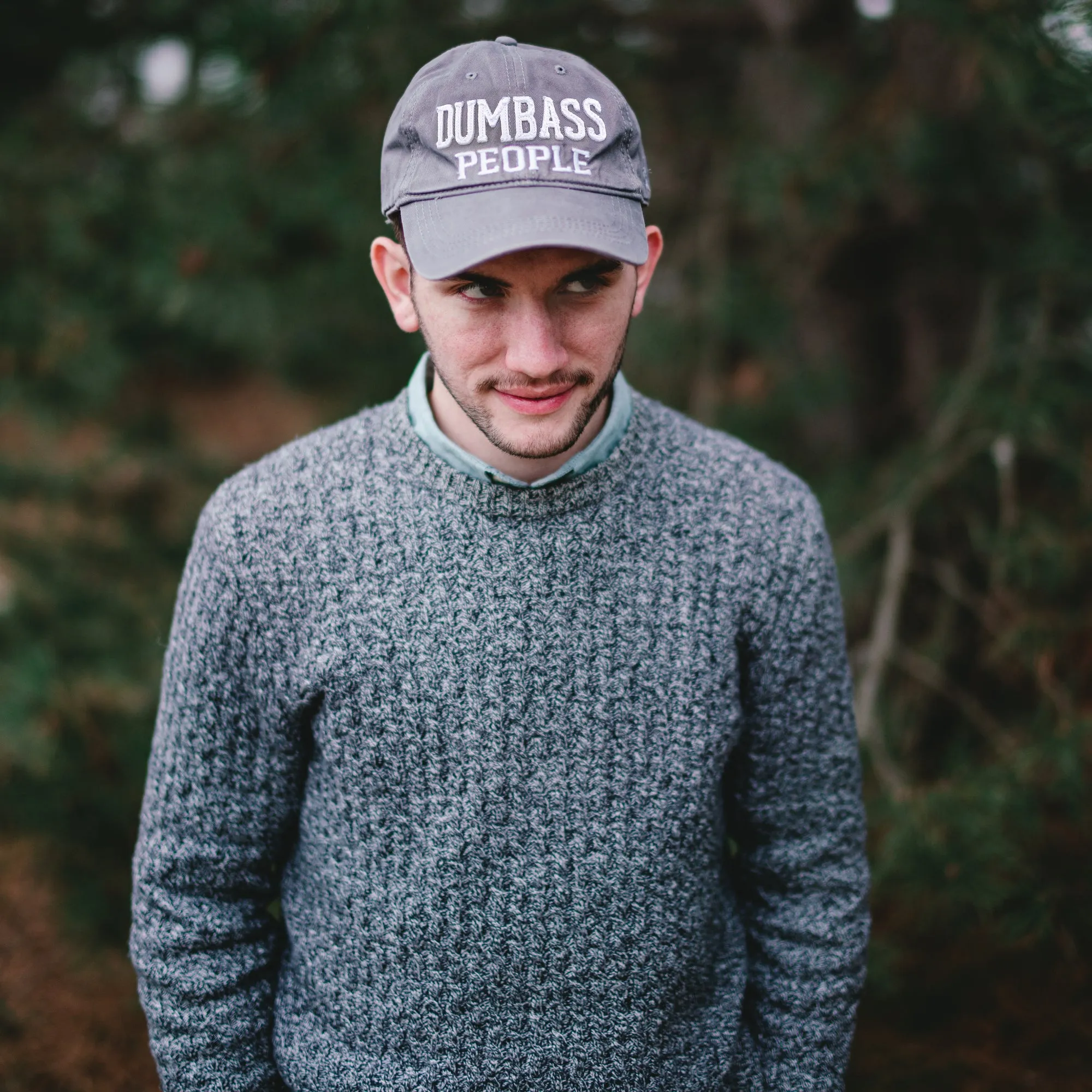 Dumb-Ass People Dark Gray Adjustable Hat