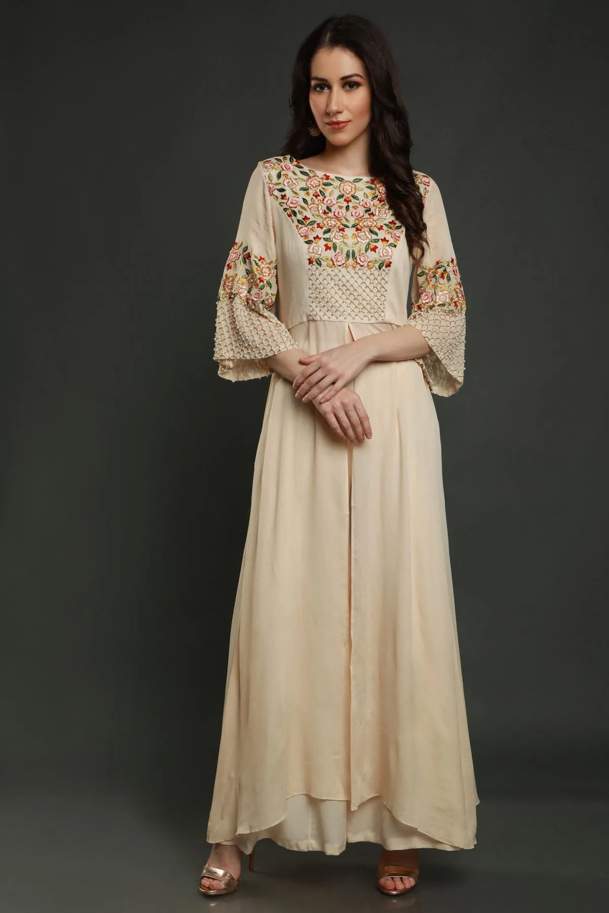 Embroidered Yoke Kurta Set