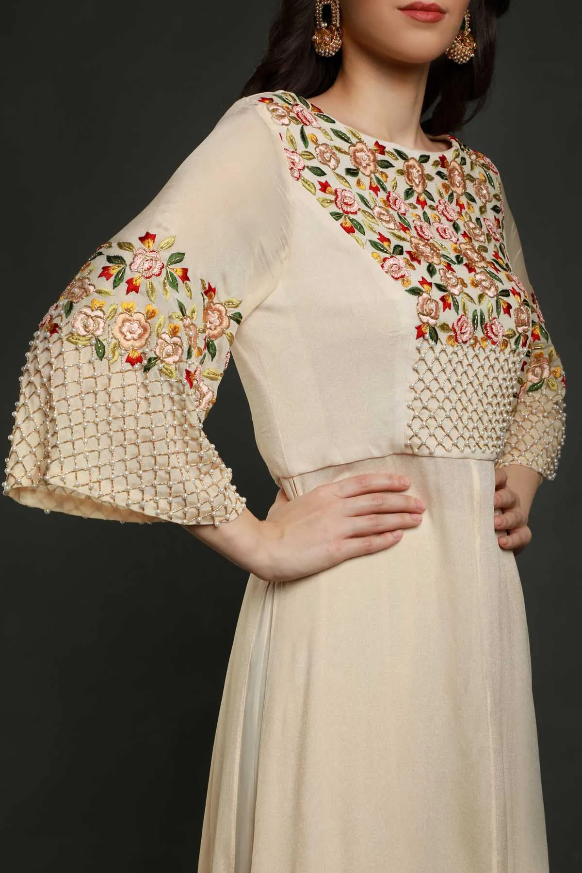 Embroidered Yoke Kurta Set